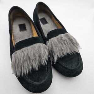 UGG Kaley Wisp Loafers in Black & Charcoal, Size 6